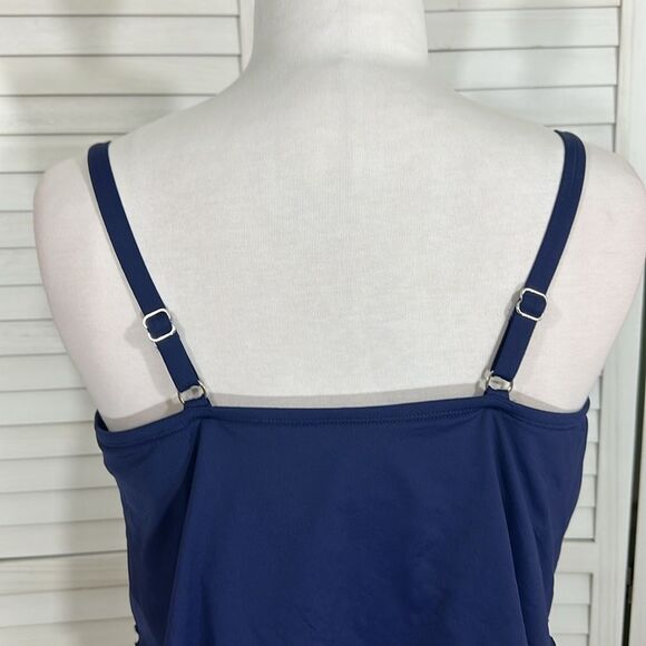 Lands End Tankini Top Size 18 XL Navy Blue NWOT - Picture 7 of 10